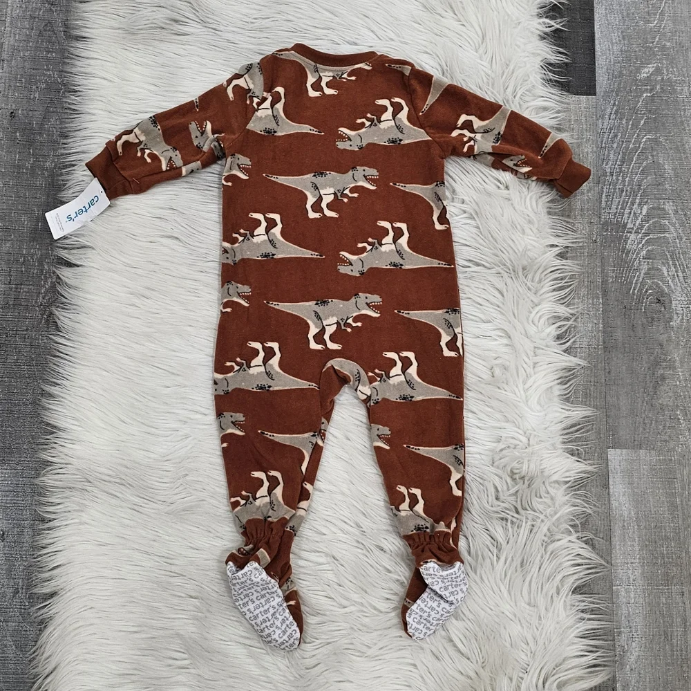 Carter's Fleece  Dinosaur Footie One Piece Pajama
